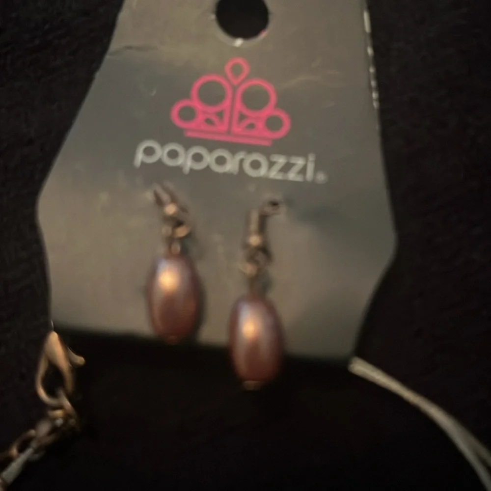 Paparazzi Tan and Brown beads Necklace with Intricate Wirework - Picture 3 of 4